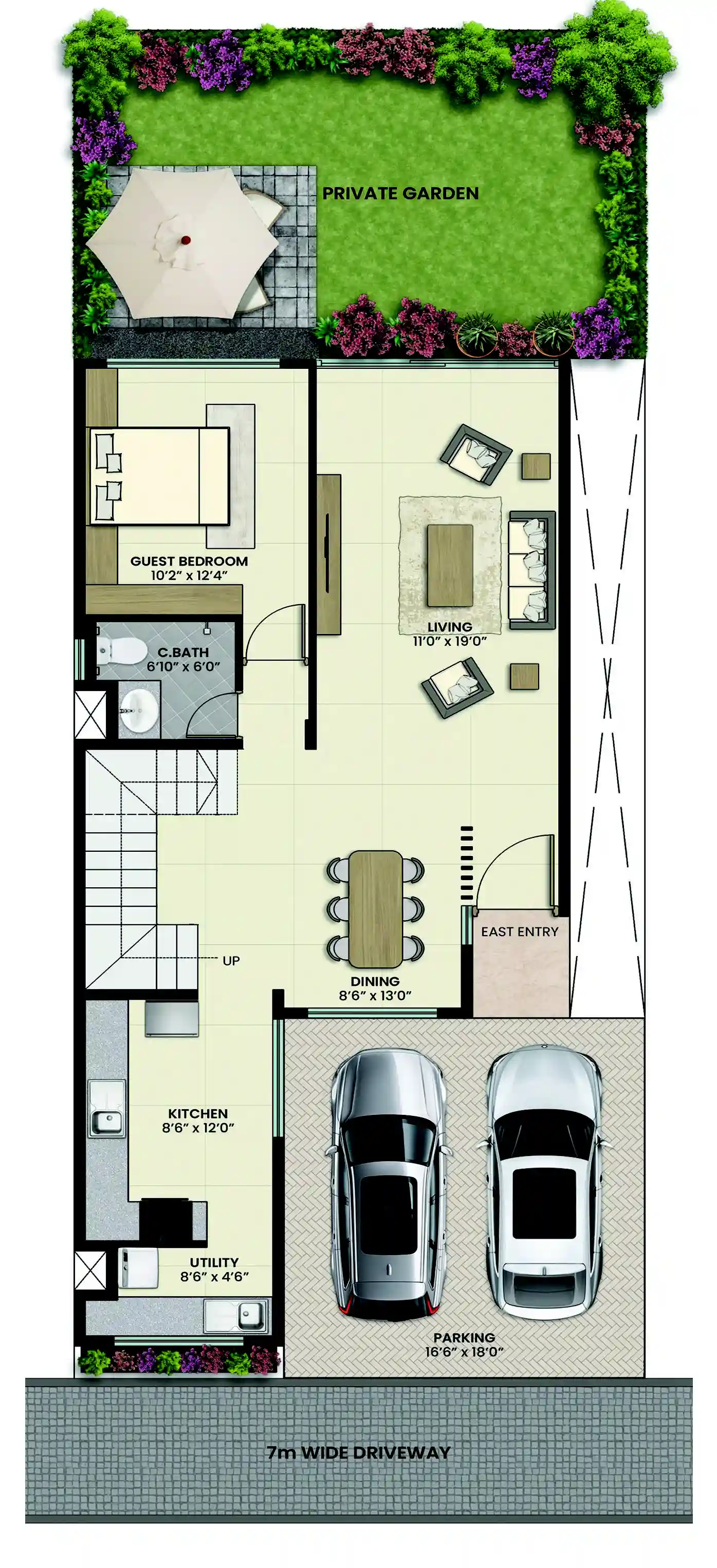 East Facing Ground Floor