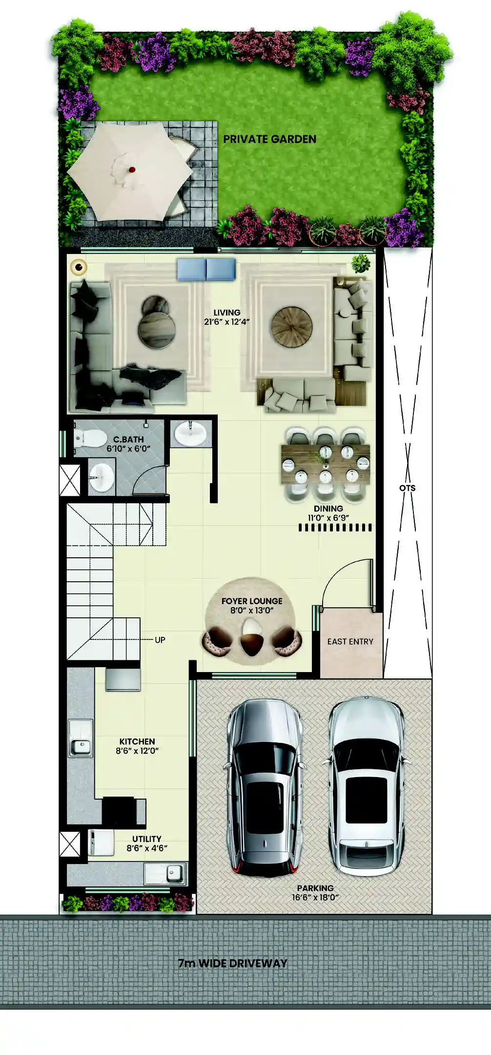 East Facing Ground Floor Alt