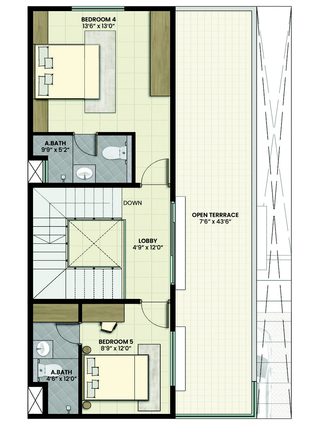 East Facing Second Floor